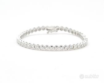 Bracciale tennis in oro bianco Ct 2,30