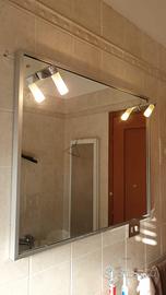 Specchio bagno rettangolare 90x74 faretti