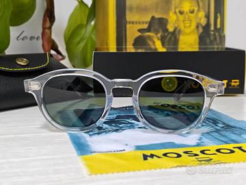 MOSCOT 49 Trasparenti Neri Nuovi con Scatola