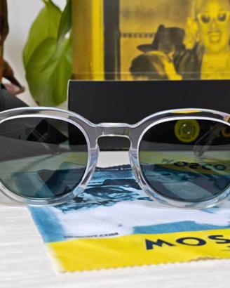 MOSCOT 49 Trasparenti Neri Nuovi con Scatola