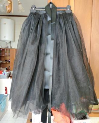 Gonna sottogonna tutù in tulle nero taglia 40 / 42