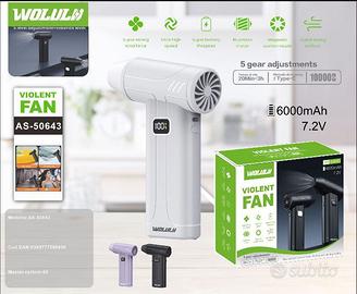 Mini soffiatore turbo ricaricabile per auto PC