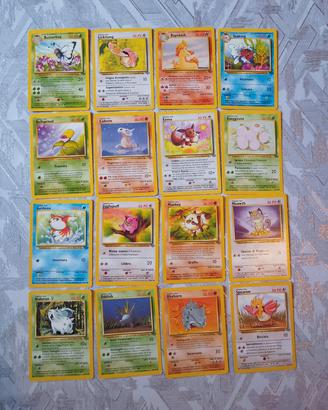 Lotto carte pokemon vintage set jungle