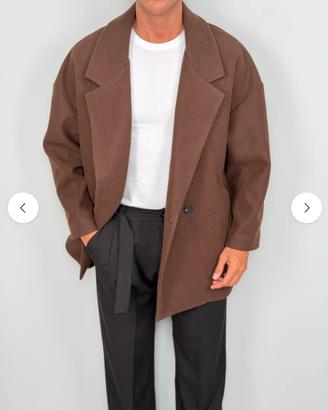 Cappotto uomo oversize marrone