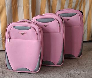 set trolley rosa in buono stato.