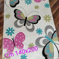 tappeto cameretta farfalle