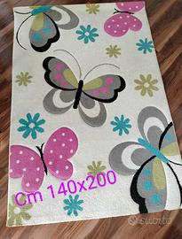 tappeto cameretta farfalle
