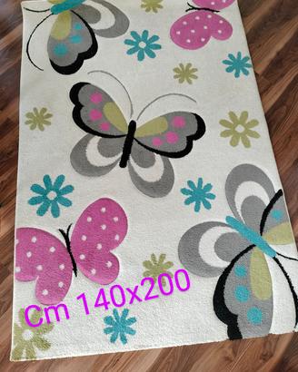 tappeto cameretta farfalle