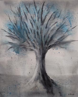 Albero, quadro moderno astratto Tela bordi spessi