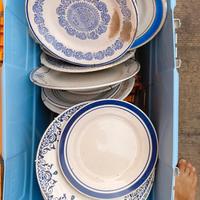 collezione piatti da parete azzurri