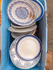 collezione piatti da parete azzurri