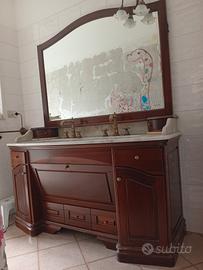 mobile bagno in legno massello