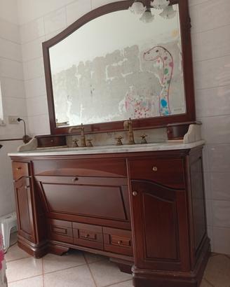 mobile bagno in legno massello