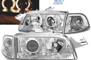 FARI PER FIAT PUNTO 93-99 ANGEL EYES FONDO CROMATO