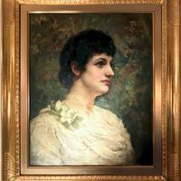 Ritratto di gentildonna – Cor. intagliata e dorata