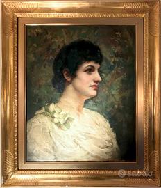 Ritratto di gentildonna – Cor. intagliata e dorata