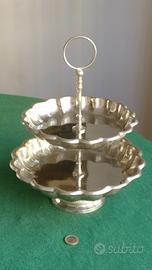 Alzata Portafrutta/pasticcini acciaio inox pieno