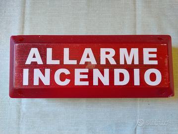 Cartello Allarme Antincendio per lampada