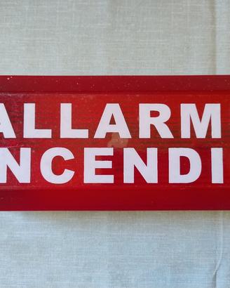 Cartello Allarme Antincendio per lampada