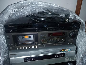 Lettore DVD, musicassette e videocssette