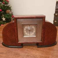 Orologio-Sveglia, Noce e Argento, Art Déco, Mauthe