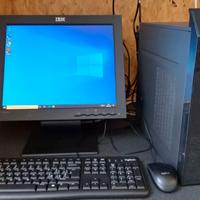 PC Lenovo + monitor IBM + tastiera e mouse