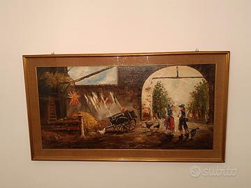 Quadro olio su tela anni 60