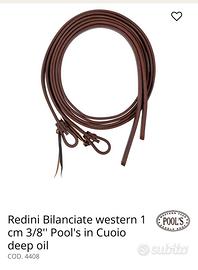 Redini bilanciate monta western vero cuoio Pool’s