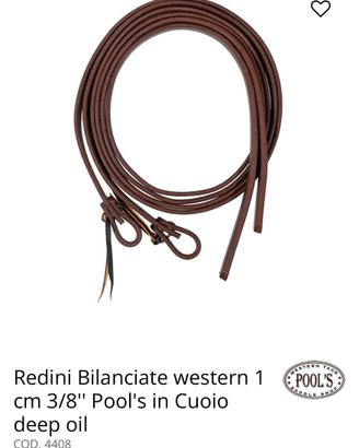 Redini bilanciate monta western vero cuoio Pool’s