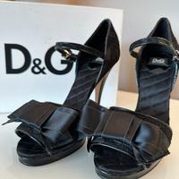 Sandalo D&G in pizzo nero 38