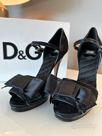 Sandalo D&G in pizzo nero 38