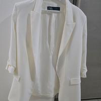 blazer zara bianco