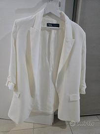 blazer zara bianco