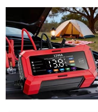 Caricabatterie auto moto mantenimento 12V 6A