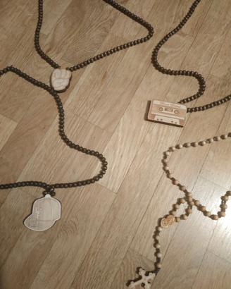 4 collane in legno wood fellas