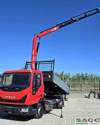 IVECO EUROCARGO 75 80E19 E6 GRU + RIBALTABILE