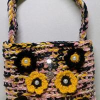 Borsa a uncinetto di lana fatta a mano