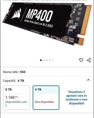corsair 4TB Gen3 PCIe x4 NVMe M.2 SSD,  interno