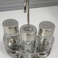 6 Set Sale Pepe Stuzzicadenti Vetro Acciaio