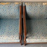 Poltrone Legno Tessuto 1960 Pizzetti Braccioli