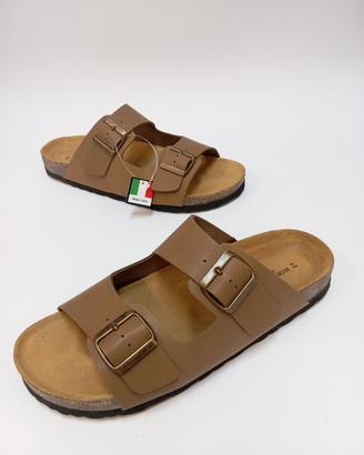 sandali ciabatte uomo nuovi in vera pelle 
