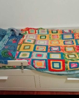 letto singolo allungabile ikea + 2 materassi