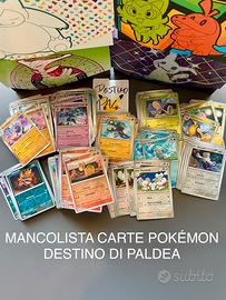 Completo Mancoliste Pokemon DESTINO DI PALDEA
