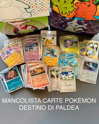 Completo Mancoliste Pokemon DESTINO DI PALDEA