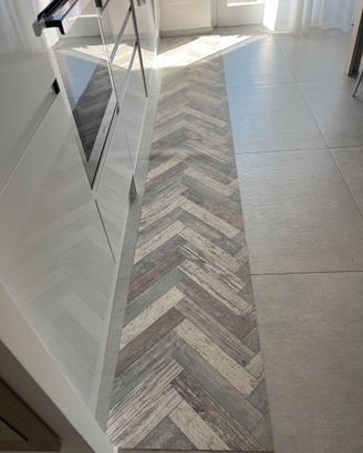 Tappeto da cucina deisgn moderno effetto legno
