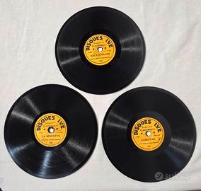 78 giri Disques I.V.E. 3 dischi in gommalacca anni