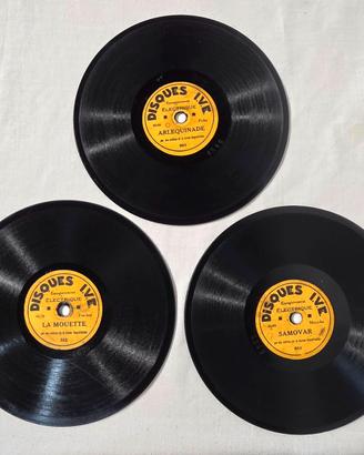 78 giri Disques I.V.E. 3 dischi in gommalacca anni