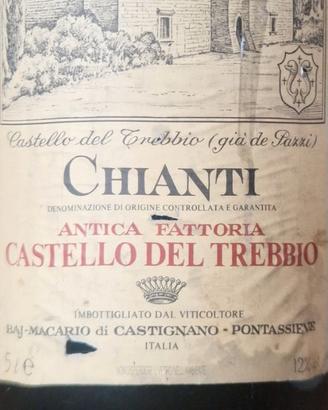 Bottiglia da Collezione Vino Chianti 1990 5 Litri