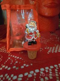 Tappo in sughero Babbo Natale in argento vintage