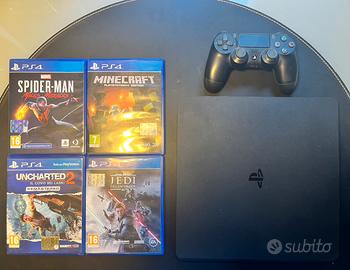 PS4 Slim 1TB + 4 Giochi
